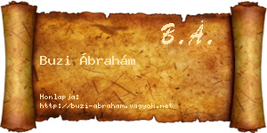 Buzi Ábrahám névjegykártya