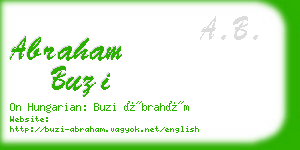 abraham buzi business card